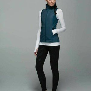 Lululemon Let's Get Visible Vest Reflective Teal ALLA HALA Alberta Lake Sz 4 NWT